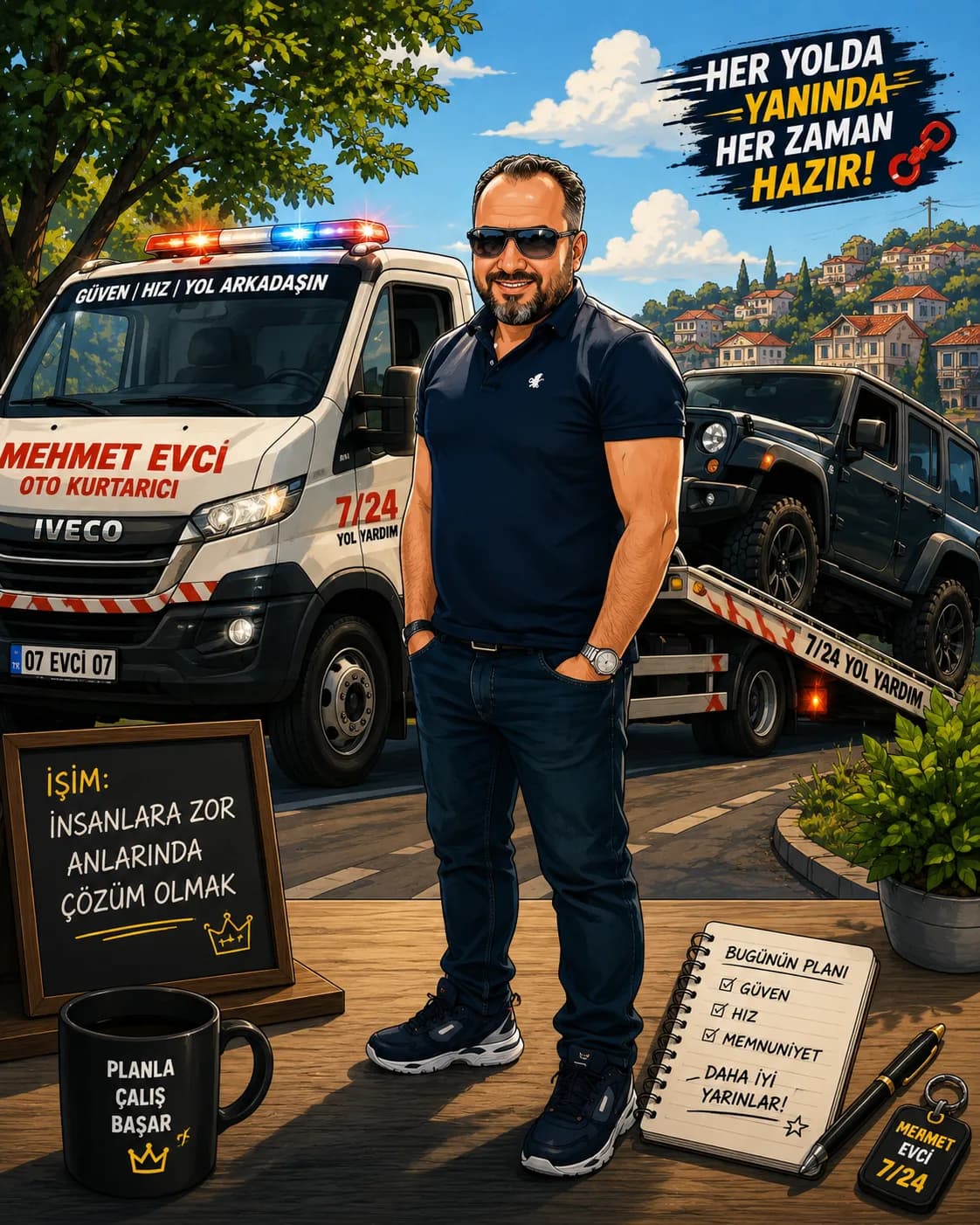 Dikkat çekici Oto kurtarma yol yardım hizmetleri çekici hizmeti fotoğrafı 1
